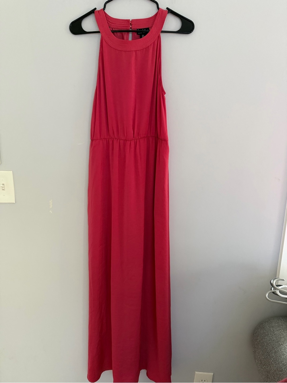 Bright Pink Sleeveless Maxi Dress